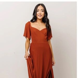 Baltic Born Rust Maxi Dress with Sweetheart Neckline